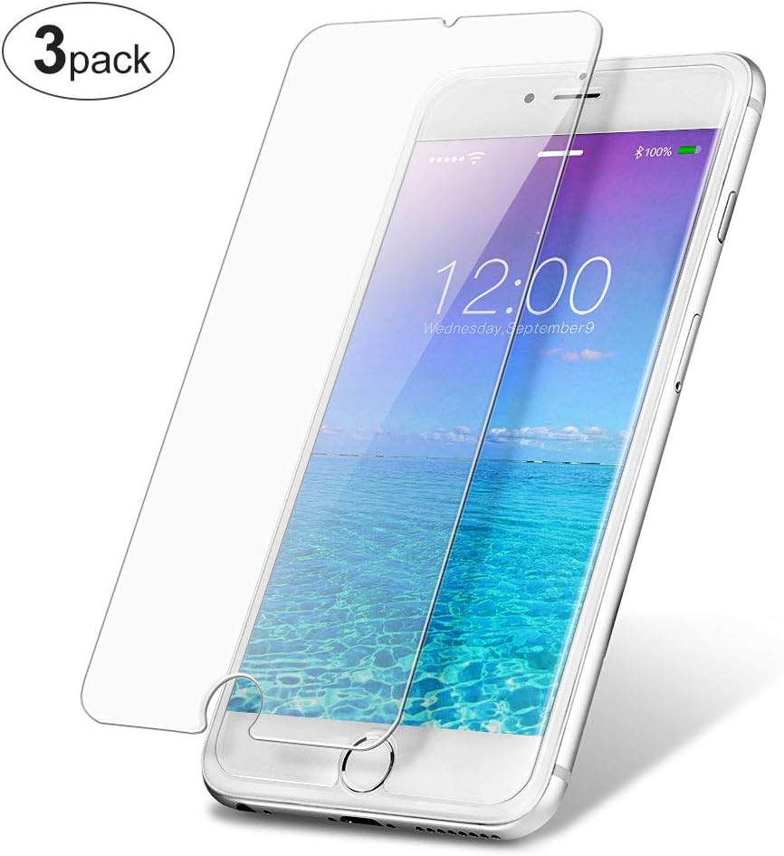 Vontox iPhone 6S 6 [Pack of 3] Tempered Glass Anti-Scratch, Bubble-Free Application, Ultra Resistant 9H Hardness Glass Tempered Glass Protection Film Screen Protector for iPhone 6/6S