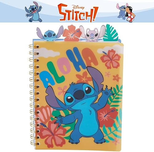 Miniatura 9 de Innovative Designs Stitch Tab - Cuaderno de diario, encuadernado en espiral, 96 páginas rayadas, 8 x 7 pulgadas, amarillo