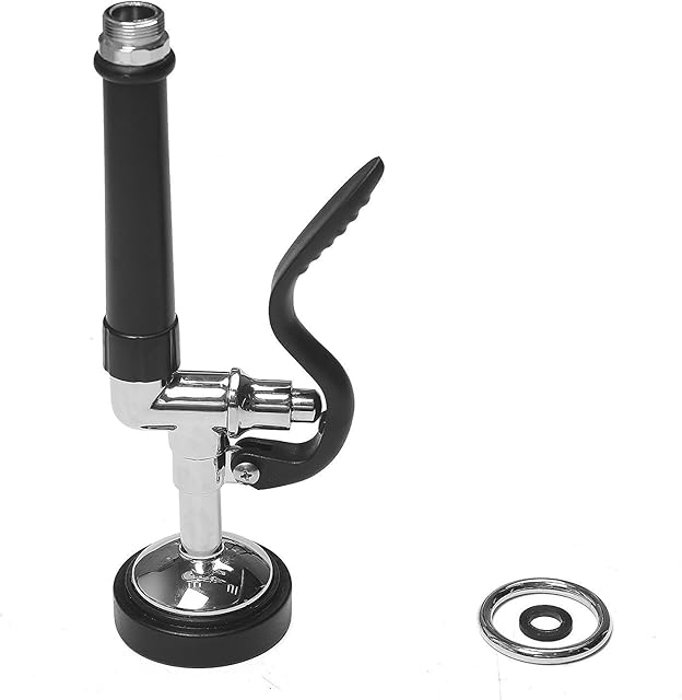 High Pressure Sprayer Head Pre Rinse Shower Head Pull-Down Commercial Kitchen Sink Tap Parts Copper POUGEO Handheld Multifunction Dishwasher Accessories Brushed Chrome Finshed