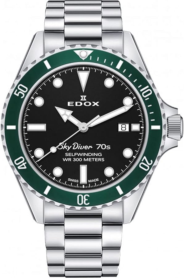 Amazon | (エドックス) Edox Edox skydiver 男性用 アナログ表示 