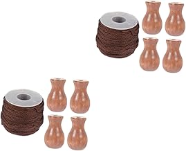 YARNOW 2 Conjuntos De Acessórios Para Persianas Venezianas Persianas Brancas Cortinas Para Janelas Persianas Romanas 1 Cabo Cego De 8 Mm Persianas De Contas De Madeira Corda Para Janela