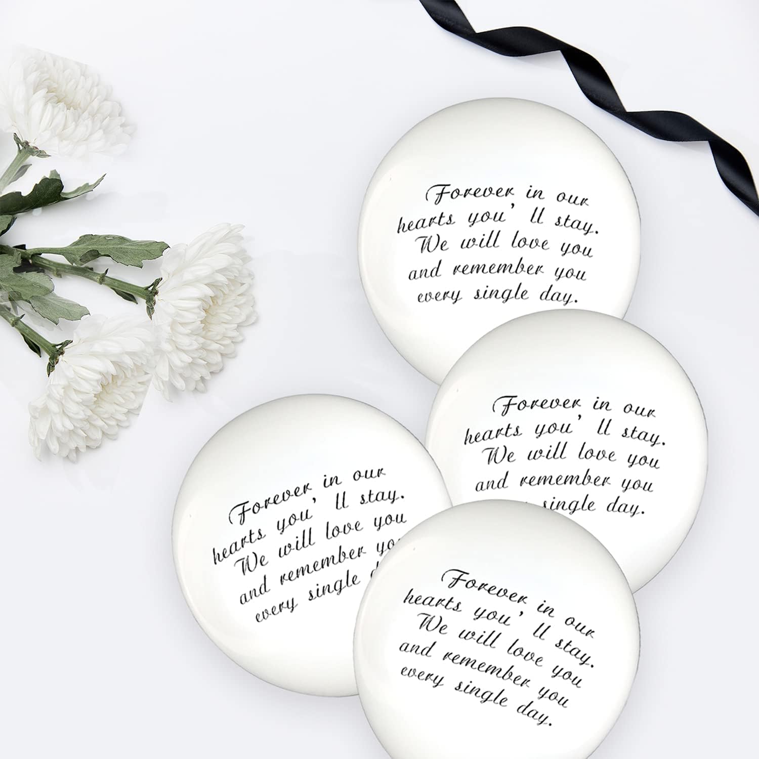 Ailesiy 50 Pieces Memorial Balloons Funeral Remembrance Balloons Personalized Funeral Balloons