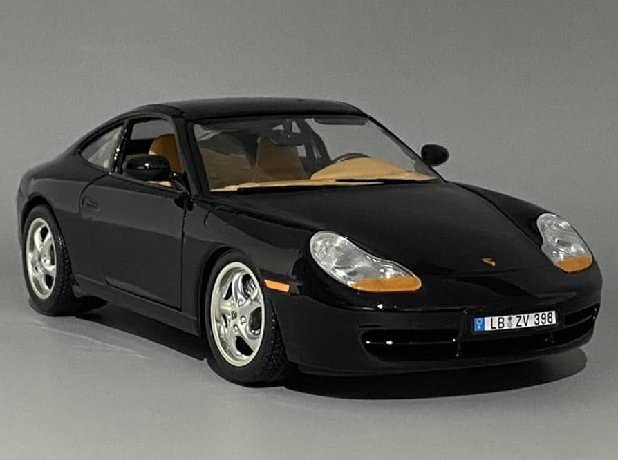 Amazon | Bburago 1/18 911 Carrera 996 Black (1997) ◇ Gold 