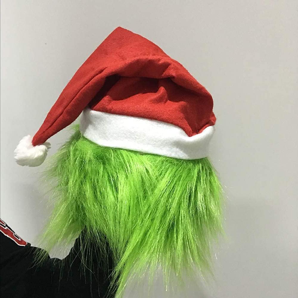 The Christmas Cosplay Mask, Christmas Costume Latex Mask Adult,Green Cosplay Costume Mask