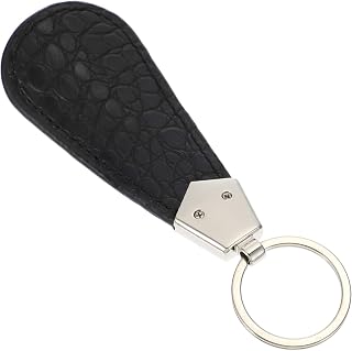 MILISTEN Leather Shoe Horns Keychain Shoe Horn On-The-go Shoehorn with Leather Handle Grip Portable Shoe Horn Lifter with Key Chain Ring Shoehorn Travel
