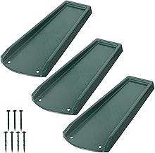 Rain Gutter Downspout Splash Block, Gutter Downspout Extensions for Water Drainage, 24" Gutter Splash Guards Downspout Extender, Fixable Down spout Drain Trays with PE Nails(3 Pack, Green)