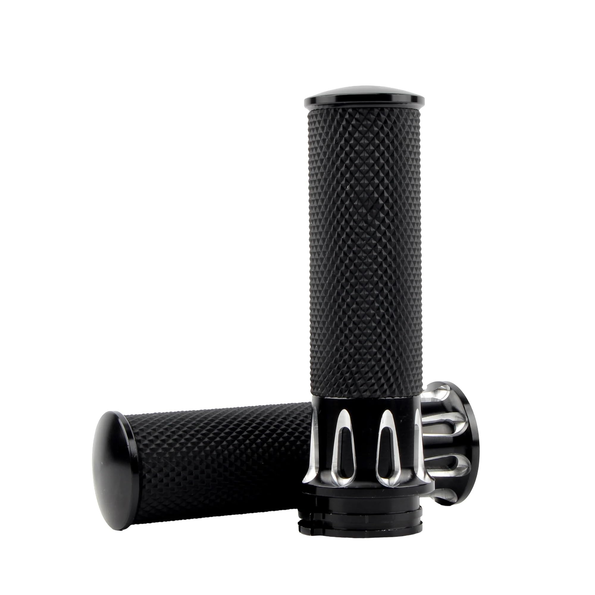 Empuñaduras Manillar Empuñaduras De Motocicleta, Empuñaduras De Mano con Extremo De Barra, Piezas De Goma Manillar Antideslizante De Motocicleta para Cruiser, Funda De Goma(HA105-1)
