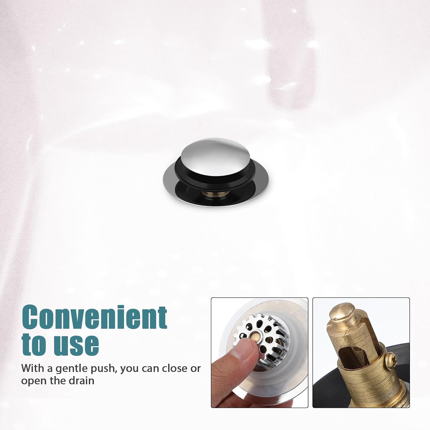 Copper Bathtub Drain Stopper with Hair Catcher and Clog Prevention for Wash Basin and Bathtub Drain Suitable for Bathroom Use