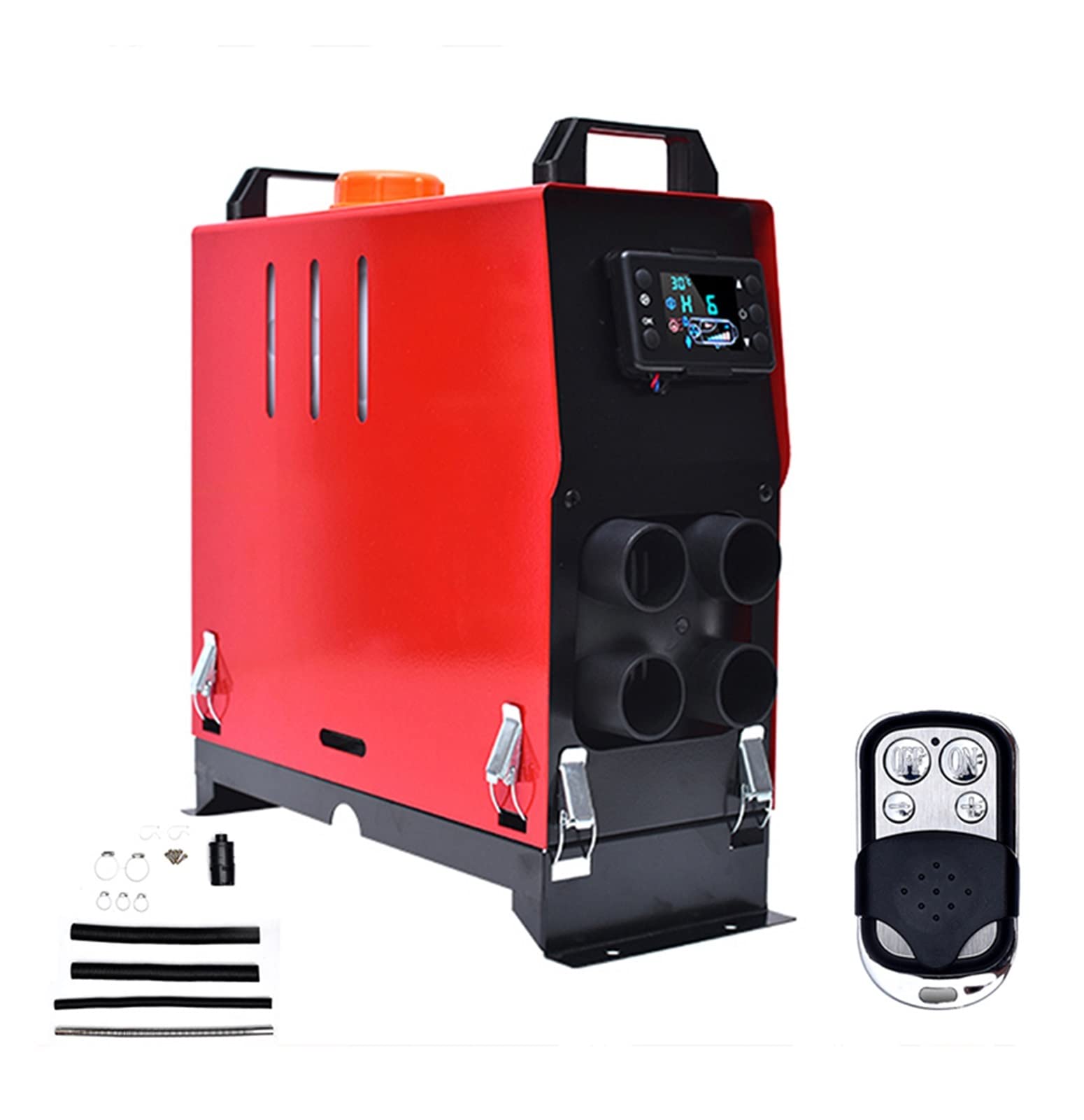 Ogrzewanie postojowe Wszystko w jednym grzejniku powietrza samochodowego 1 2V 8 kW. Podgrzewacz parkingowy do samochodów ciężarowych + LCD. Przełącznik klucza + pilot do kamperów, ciężarówek, kamperów