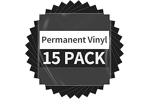 Black Permanent Vinyl - 15 Glossy Black Vinyl Sheets