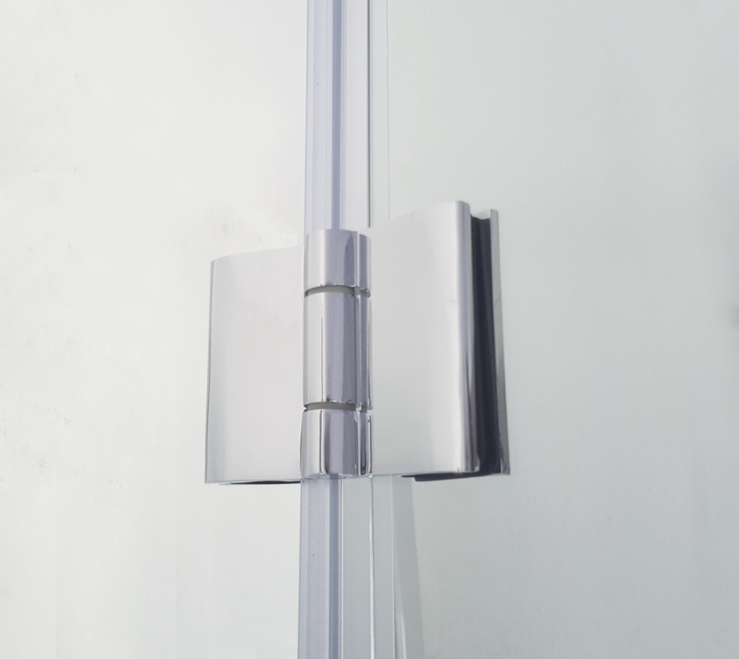 GME - Mampara Ducha Cromo 1 Puerta Corredera Plegable + 70cm Panel Lateral Fijo 100cm | Mampara de Cristal Reversible, Perfilería con Ancho Adaptable, 195cm de Altura y Vidrio con Grosor 6mm