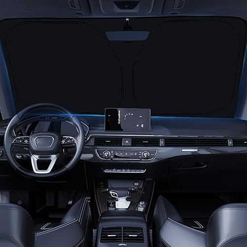 Miniatura 6 de CC&TT Parasol para parabrisas Dodge Ram 1500 para 2009, 2010, 2011, 2012, 2013, 2014, 2015, 2016, 2017, 2018, Ram Visors, parasol plegable para