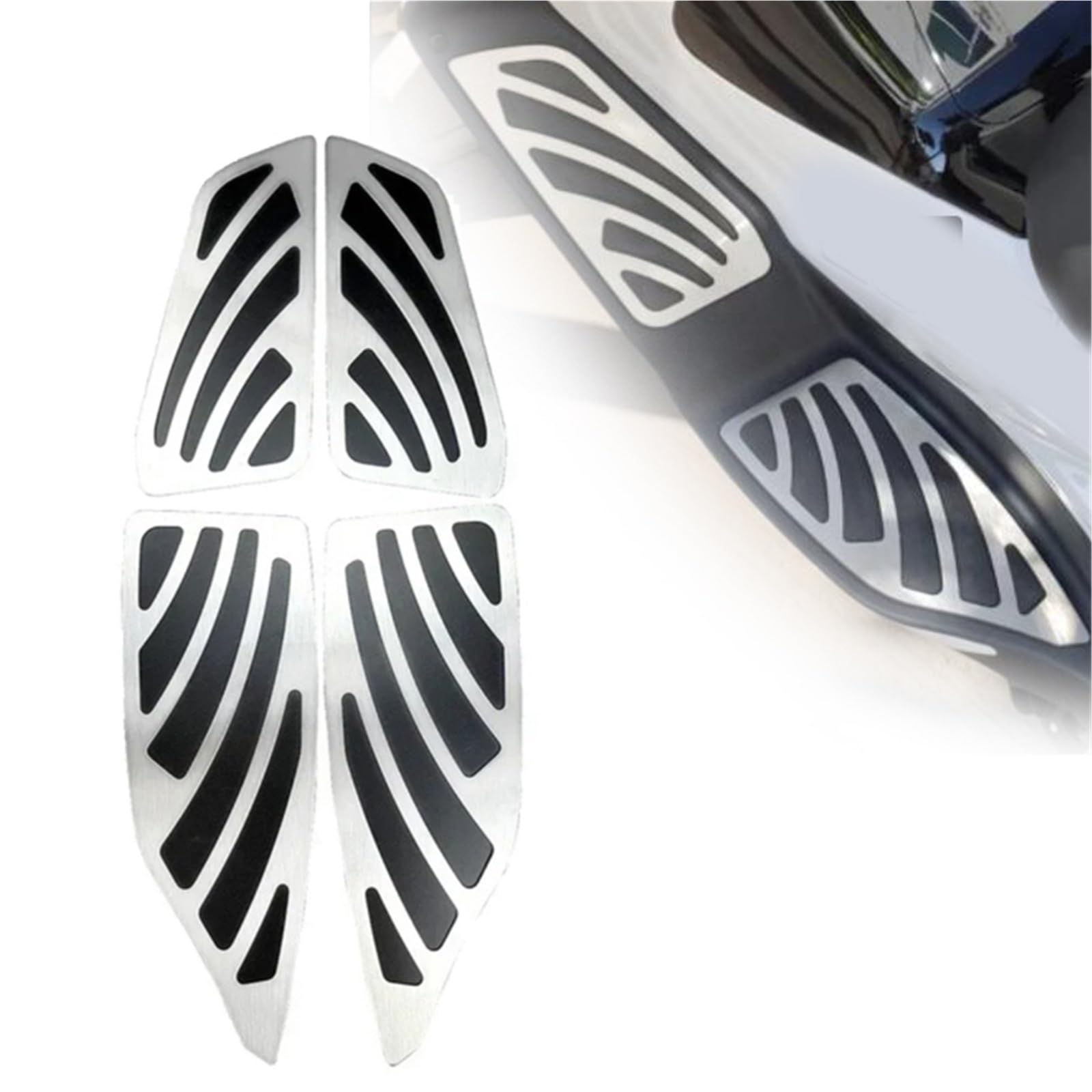 Repose-pieds de moto en acier inoxydable pour Zontes 350E et ZT 350