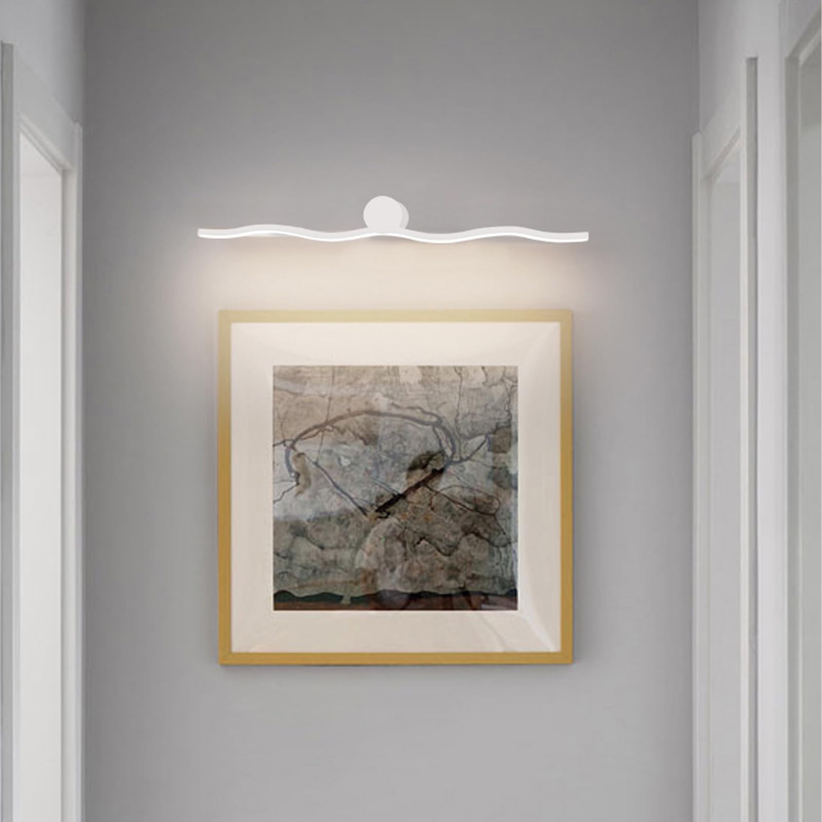 LED Lampada Specchio Bagno Dimmerabile Applique da Parete con Telecomando Moderna Alluminio Impermeabile Iluminazioni per Pareti Luce da Parete Trucco Quadri Soggiorno Camera da Letto (Bianco,40cm)