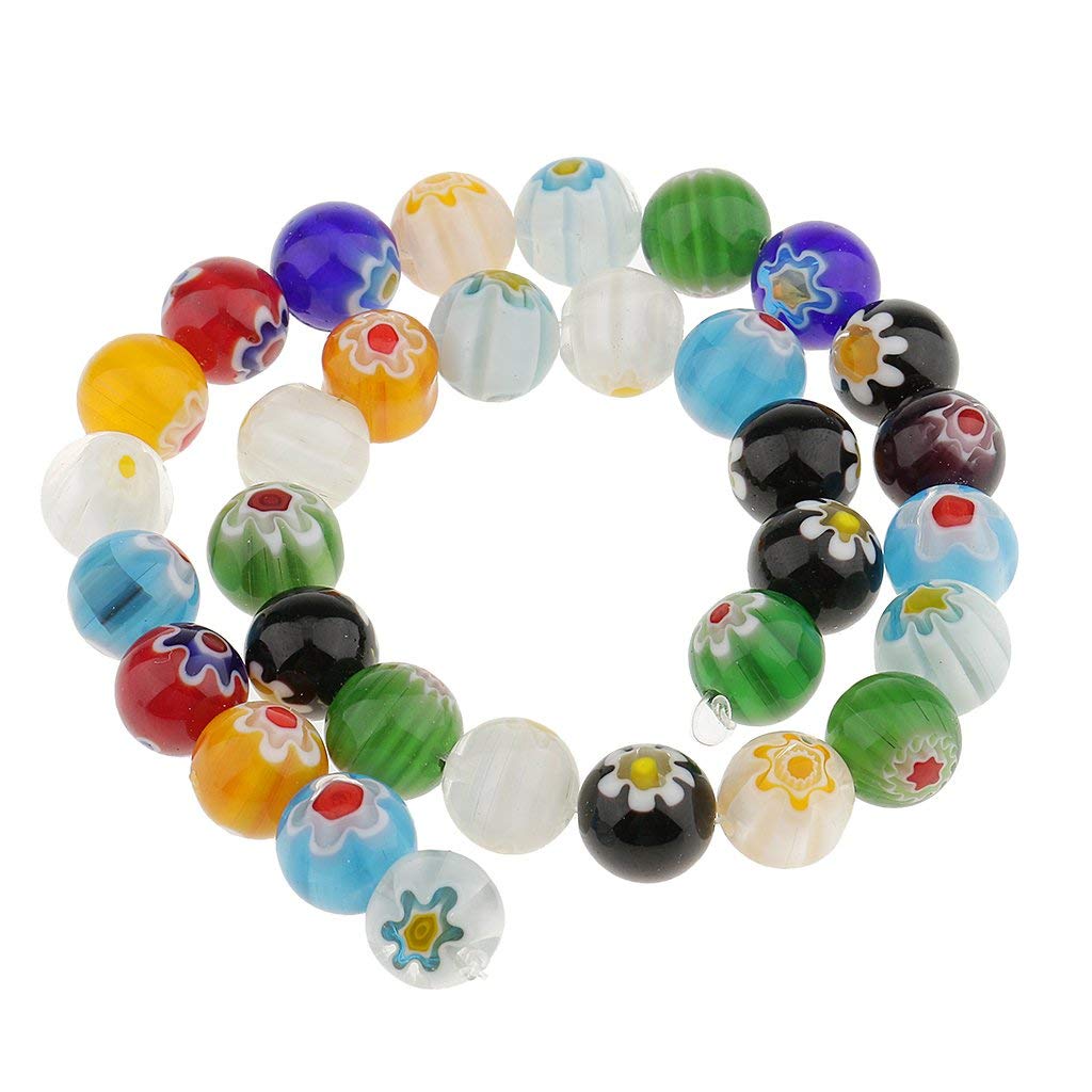 OLYCRAFT 330 stuks veelkleurige bloem glazen kralen, 3,7 ~ 5