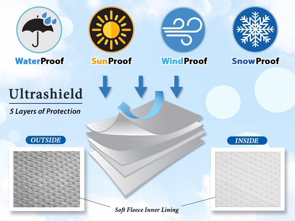 CarsCover Custom Fit 2013-2019 Cadillac XTS Sedan Car Cover Heavy Duty Weatherproof Ultrashield Covers — view 7