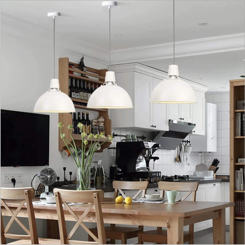 RCIDOS Luces Colgantes Vintage Semicirculares Simplicidad Lámpara Colgante Industrial Lámpara Techo Tradicional De 1 Luz Lámpara Suspensión Elegante De Herrería para Cocina, Mesita De Noche
