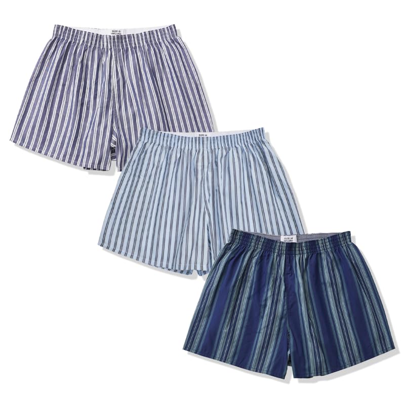 Hialegion Kurze Hosen Damen Boxershorts Baumwolle Weich Schlafshorts Sommer Going out Hosen Weite Kurze Pyjama Shorts Freizeithose 3er-Pack L