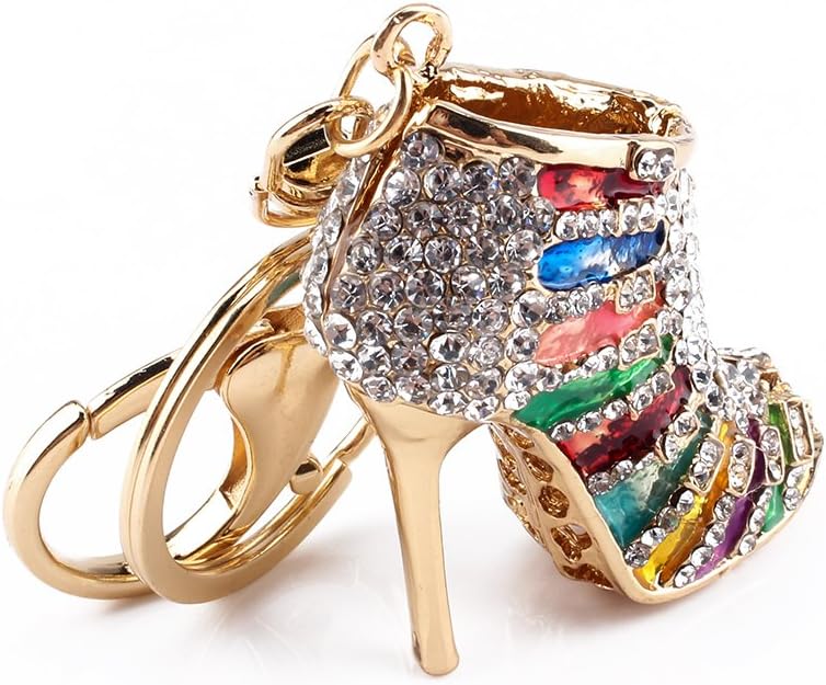 Rhinestone High Heel Shoe Keychain Fashionable Bling Crystal Women Keyring Purse Bag Car Key Holders for Girl Bag Jewelry Gifts Souvenirs - Image 8