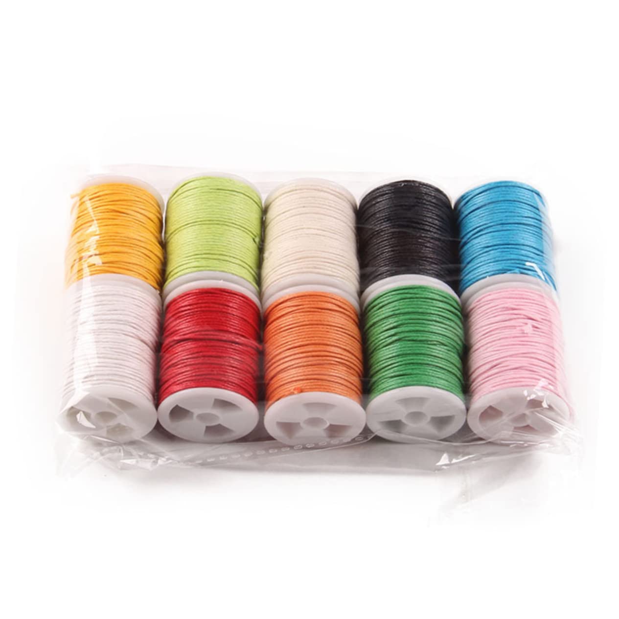 EXCEART 30piezas Cuerda De Algodón Encerada Colorida para Manualidades y Decoración De Mixtos para Collares Pulseras y Proyectos De