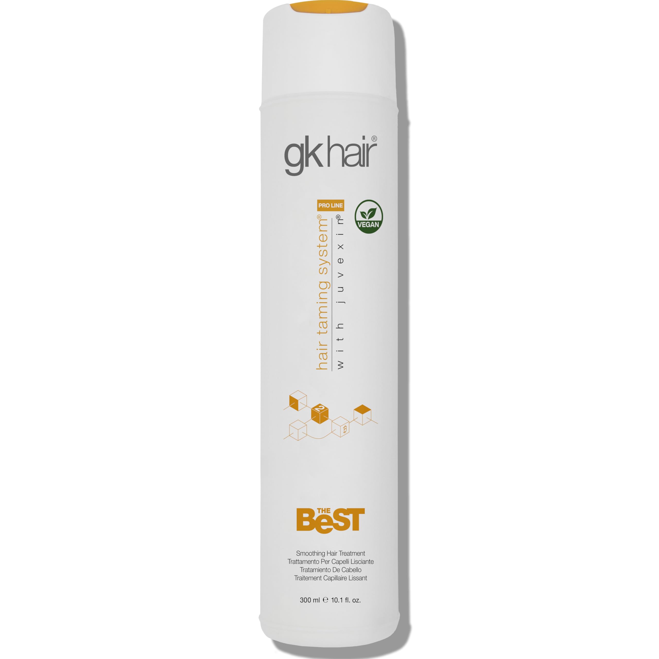 GK HAIR Global Keratin The Best (300ml / 10.1 Fl Oz) Tratamiento Capilar Suavizante de Keratina Complejo Brasileño Profesional Alisado Para un Cabello Suave y sin Frizz - Sin Formaldehído