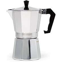 Primula Classic Stovetop Espresso and Coffee Maker, Moka Pot for Italian and Cuban Caf&eacute; Brewing, Greca Coffee Maker, Cafeteras, 6 Espresso Cups, Silver