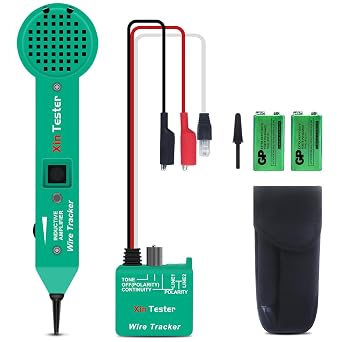 Xin Tester Telephone Cable Toner Network Wire Tracer Upgraded, Electrical Tone Generator Probe Kit, High Accuracy Jack Testers RJ11 Ethernet Circuit Tracer Inductive Amplifier Adjustable Sense