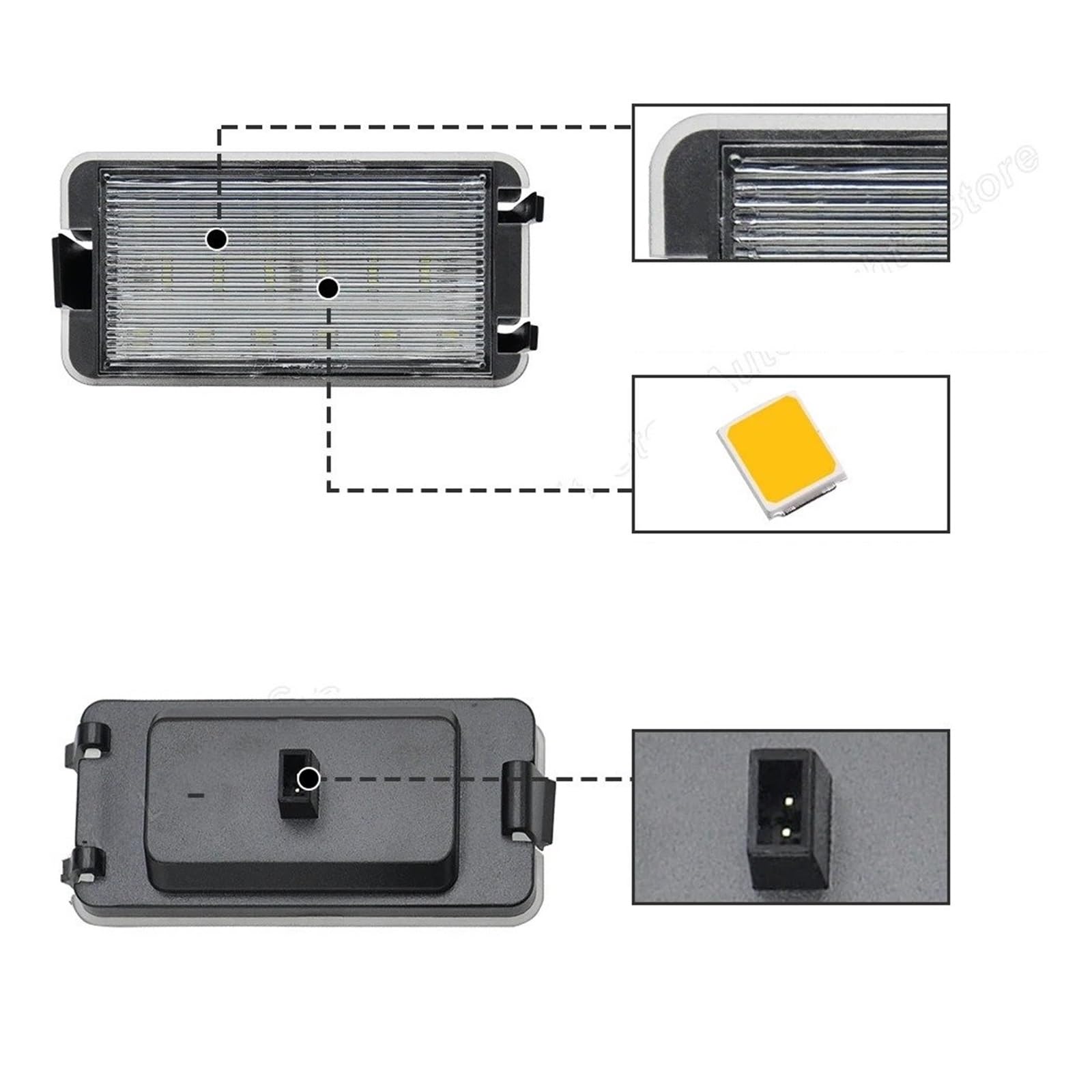 Luces Matrícula Coche Para Seat Para LeónPara Matrícula Para Faro Para Ibiza 6L Para Altea Para Arosa 5P Lámparas De 2 Piezas Luz