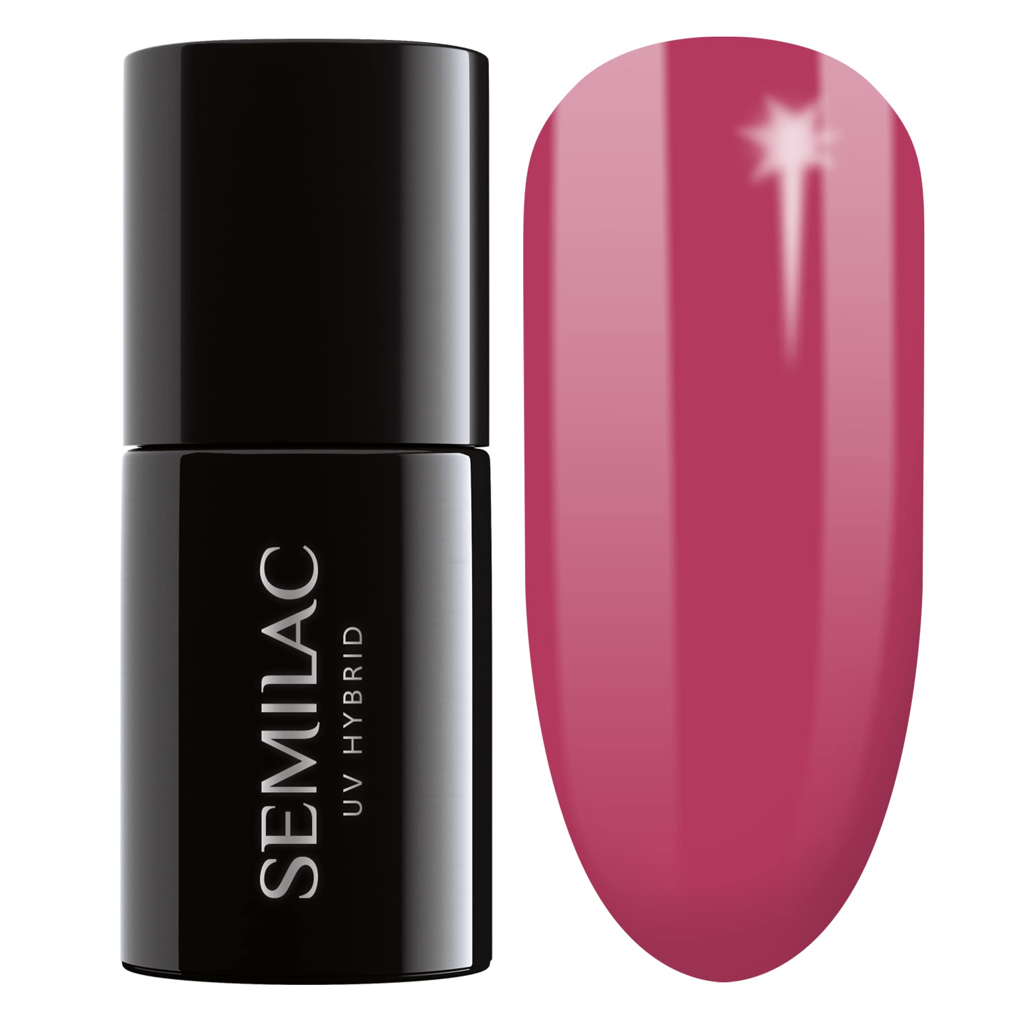 SemilacGel Nail Polish 065 Wild Strawberry - Full Coverage Gel Polish - Soak Off Easy To Use LED/UV Nail Lamp - Long Lasting Manicure and Pedicure up to 3 weeks