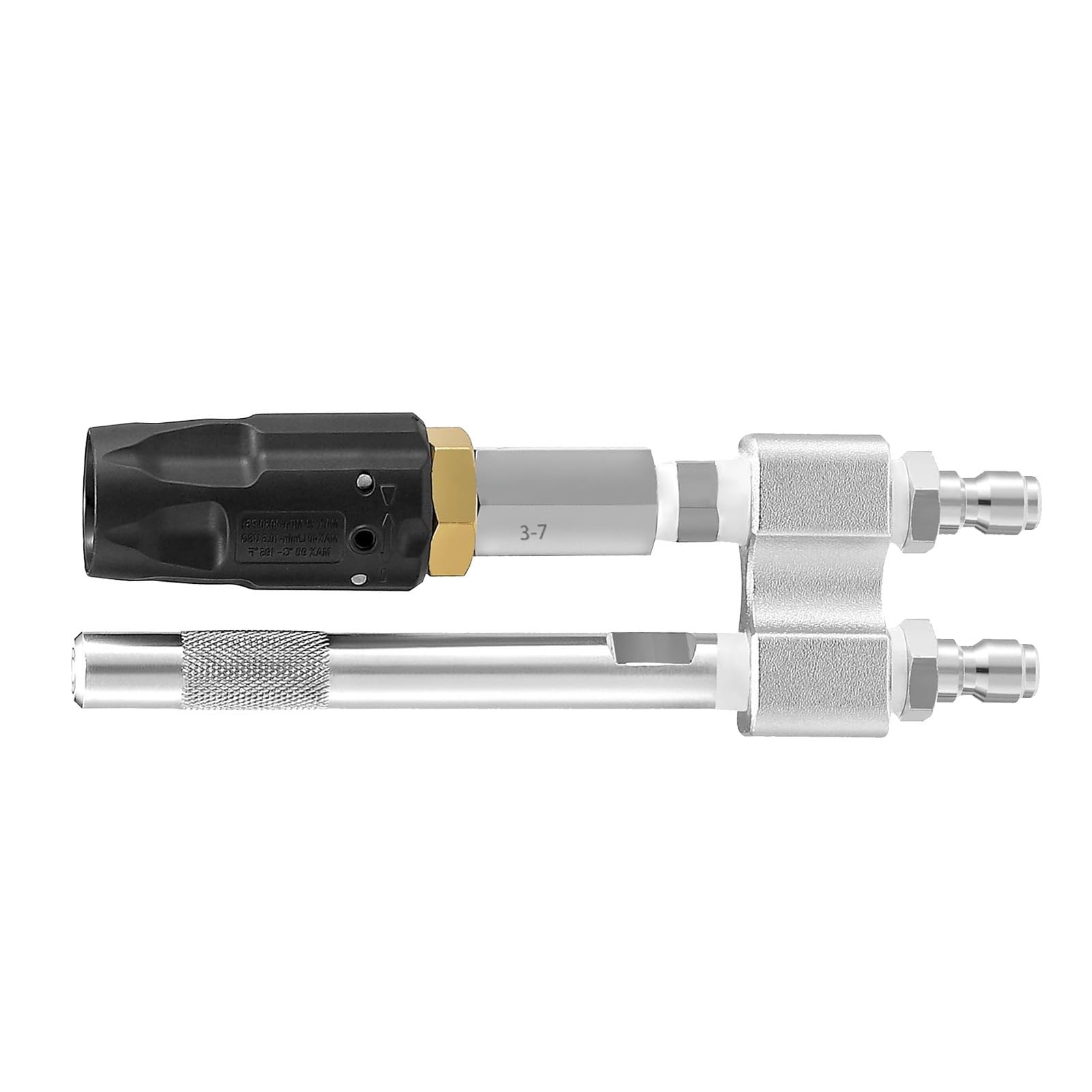 Punta M5 Twist Ugello, Long Range Soap Wash 3-7 GPM 1000-6000Psi, 1/4" Fast Connect per Ladder Saver, materiale in acciaio inossidabile
