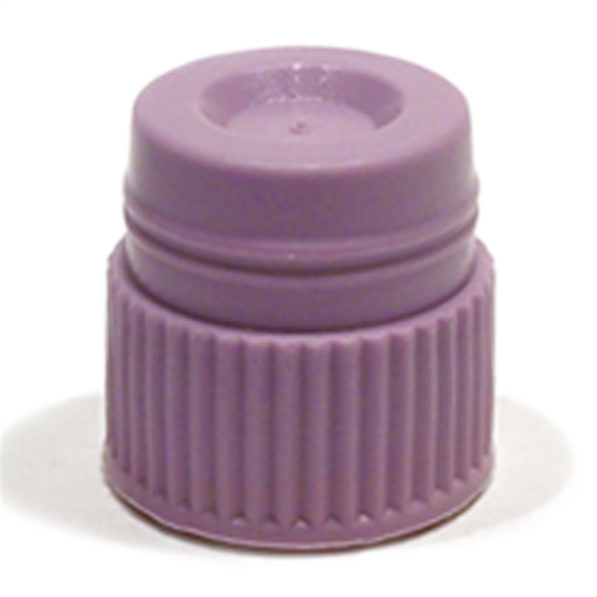Test Tube Cap, Hollow Top Type, 16mm, Lavender, Karter Scientific 94A26 (Pack 25)