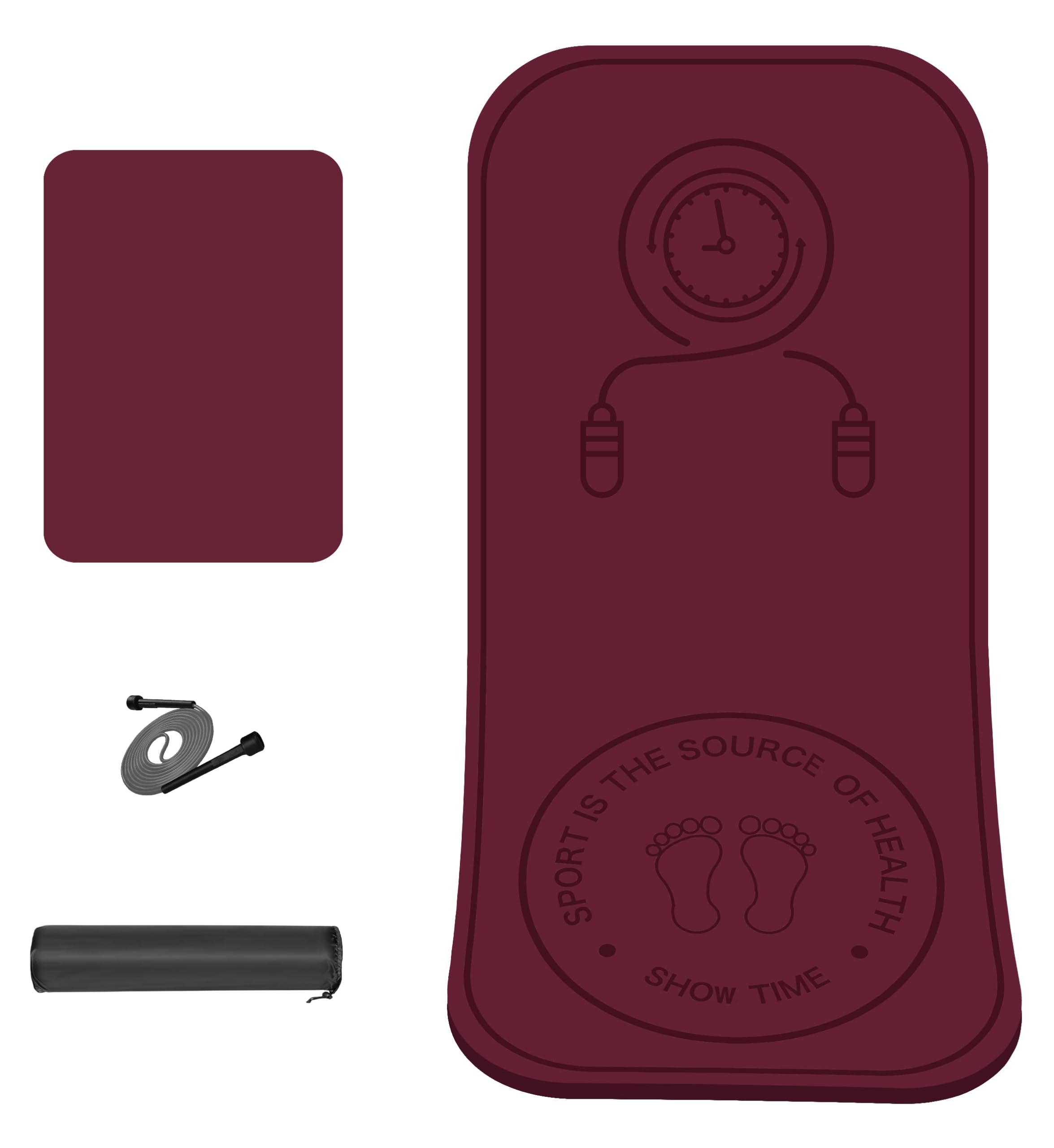 Tapete de ejercicio deportivo a prueba de golpes, extra grueso, de alta densidad, antidesgarros, antideslizante, para interiores y