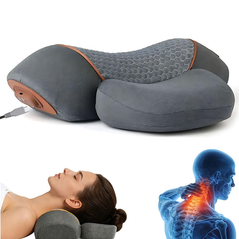 Callixes Theras Pillow Massage Neck Hump 3-in-1 Comfort Support, Portable Relaxation for Neck Shoulder Upper Back Suitable for Home Office Travel