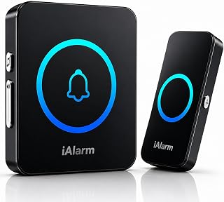 iAlarm - Wireless Doorbells for Home, 5 Adjustable Volume Levels, LED Flash, 60 Ringtones, 300M Range, Fireproof Material,... Price In India