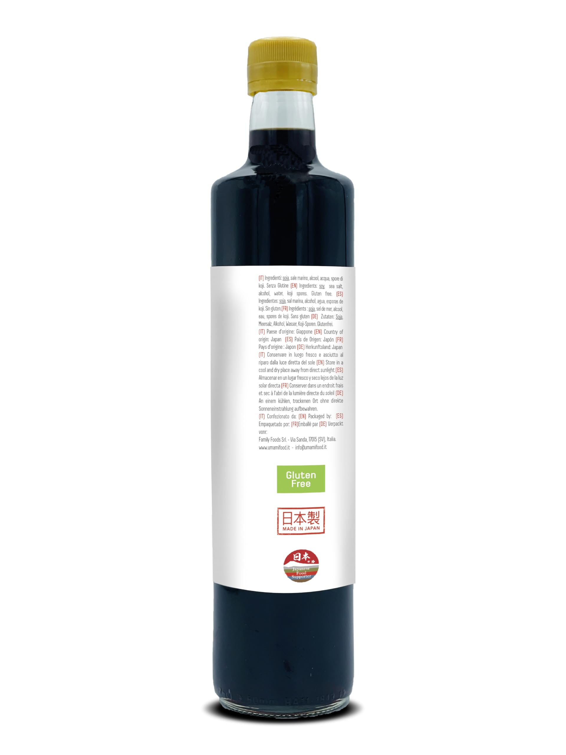 Umami Salsa de Soja Menos Sal 750ml - Baja en Sodio - Producida en Japón para Sushi y Wok