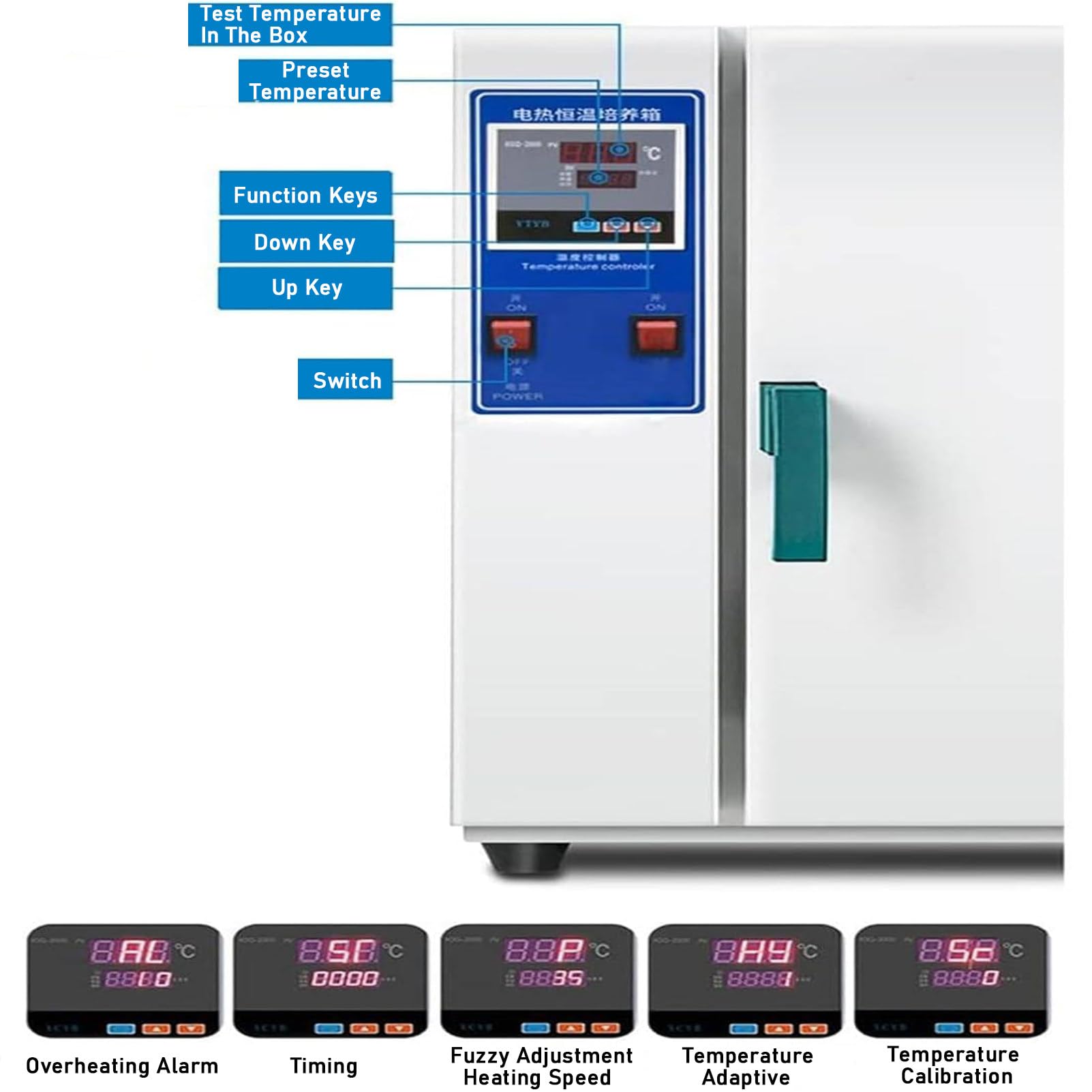 RayGenius éTuve Thermostatique ChaufféE éLectriquement, 15l/42l éTuve De SéChage Et De Chauffage De Laboratoire, 220v/Rt +5-300°C, avec Instruments Intelligents ContrôLables,101-00S