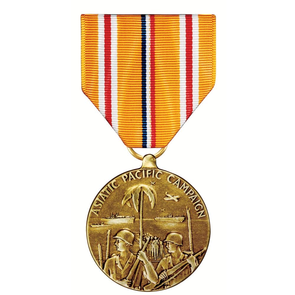 MEDALS OF AMERICA EST. 1976 Asiatic Pacific Campaign (APCM) Medal Full Size