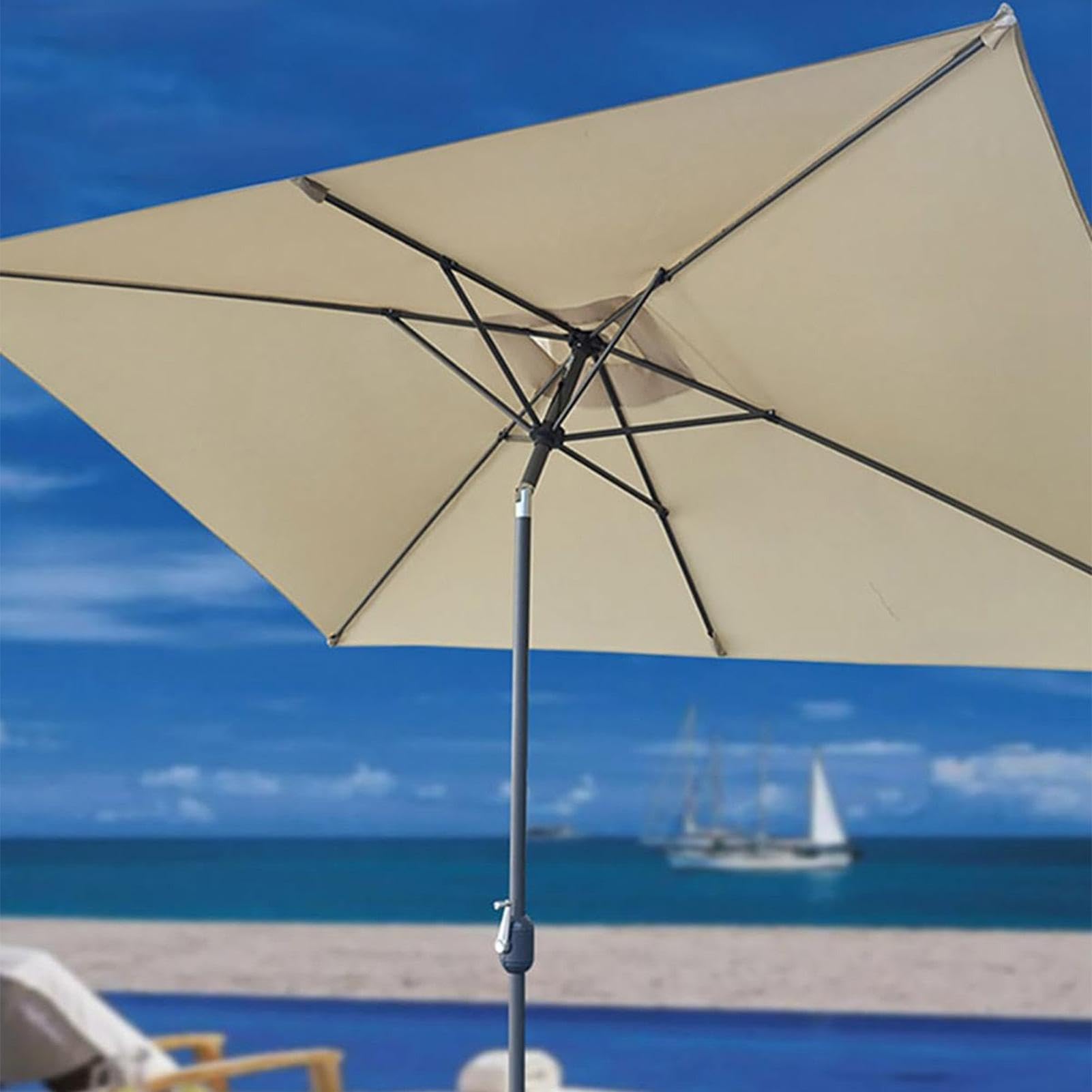 Ombrellone rettangolare per terrazza, 200 x 300 cm, resistente ai raggi UV, rettangolare | Copertura di ricambio per terrazza, ponte, mercato, baia, barbecue, parchi, picnic, cortile, estate, sport,