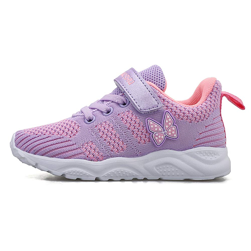 Chaussures d'apprentissage de bébé pour fille - Chaussures de sport légères et mignonnes - Violet - Violet, 29 EU