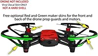 Vista 3 de Skin Wrap 2 Pack para DJI Ryze Tello Drone Deathrock murciélagos rojo Drone No Incluidas