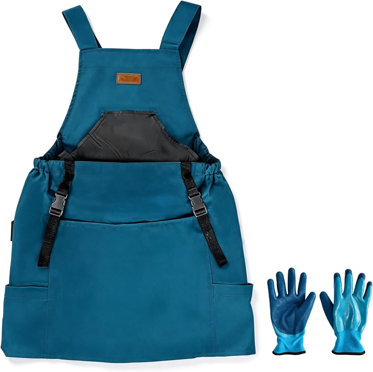Gardening Apron with Pockets and Gloves, Waterproof Harvest Apron for Women