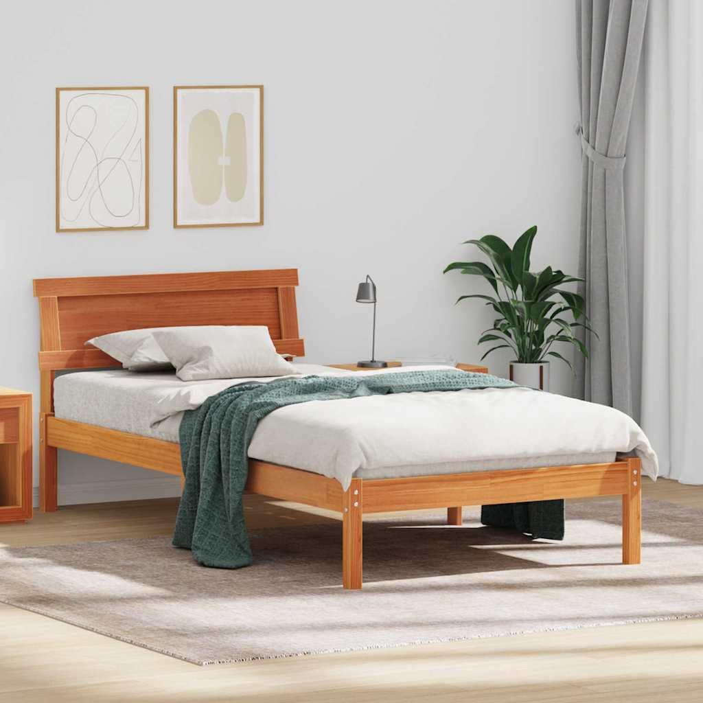 Lite drewno sosnowe nowoczesna platforma Brązowy 80 x 200 cm