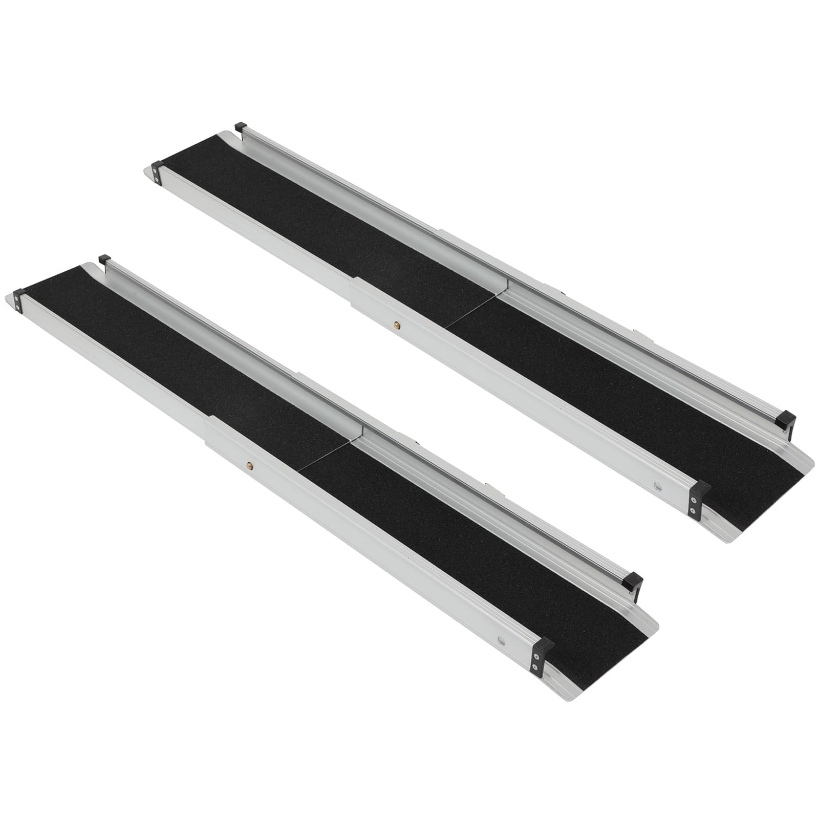 Wheelchair Ramp 5FT Adjustable Non-Skid Threshold Ramp 600lbs Capacity Aluminum Portable Telescoping Ramp for Steps, Home, Stairs, Doorways