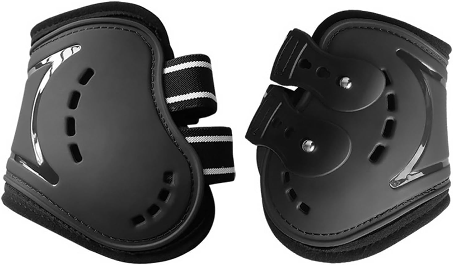 Set di Tendine per Cavallo, Horses Stinchiere Mesh Boots Set 4 Pezzi,Stivali per Gambe da Cavallo,Ghette da Salto,Cavallo Anteriore Posteriore Gamba Shock Absorbing Show Competition Leg Protection,L