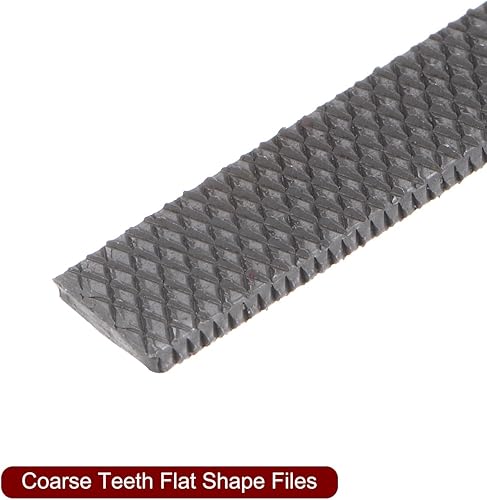 Miniatura 9 de HARFINGTON Juego de 2 limas planas neumáticas de 0197in x 3031in rodamiento endurecido acero de corte grueso herramientas manuales para afilar