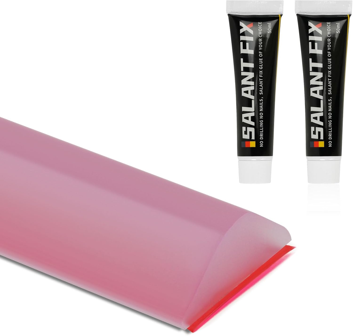 Flintronic Bariera podłogowa do wilgotnych pomieszczeń, 2 m, próg prysznicowy, bariera wodna z 2 x klejem 20 g, silikonowy pasek zatrzymujący wodę do kuchni, łazienki