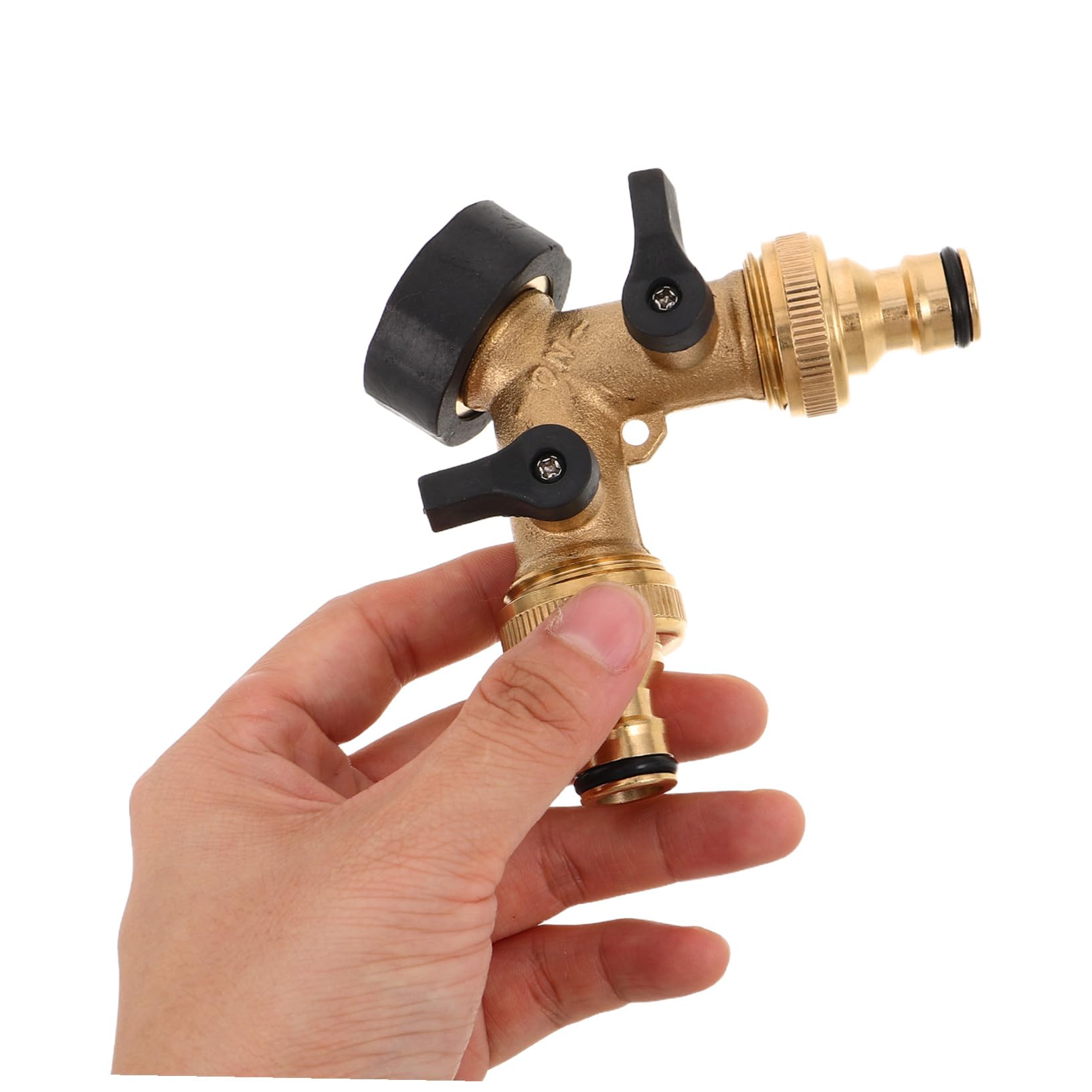 Sdoppiatore per Tubo Flessibile Acqua Deviatore y in Rame Ugello per Giardino Collegamento Rapido Adattatore per Tubo da Giardino Doppio Resistente alle Intemperie Riduce Perdite m