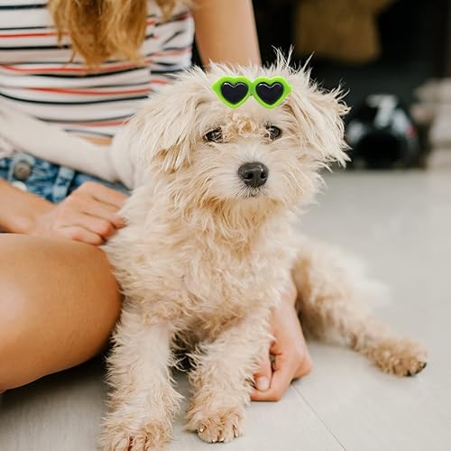 Miniatura 4 de Pinzas para el pelo de cachorros, 20 unidades de lindos lazos para perros, pinzas de corazón para lentes de sol, horquilla para el pelo de perro,