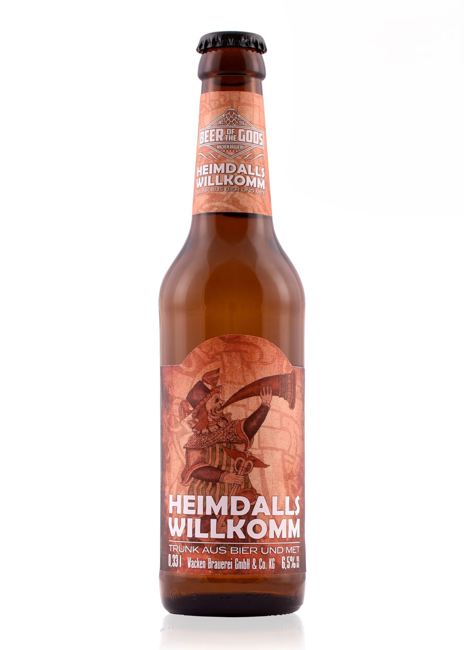 Wacken Brauerei Heimdalls Willkomm - Pack de cervezas caseras - 20 botellas de 0,33 l de bebida a base de cerveza e hidromiel