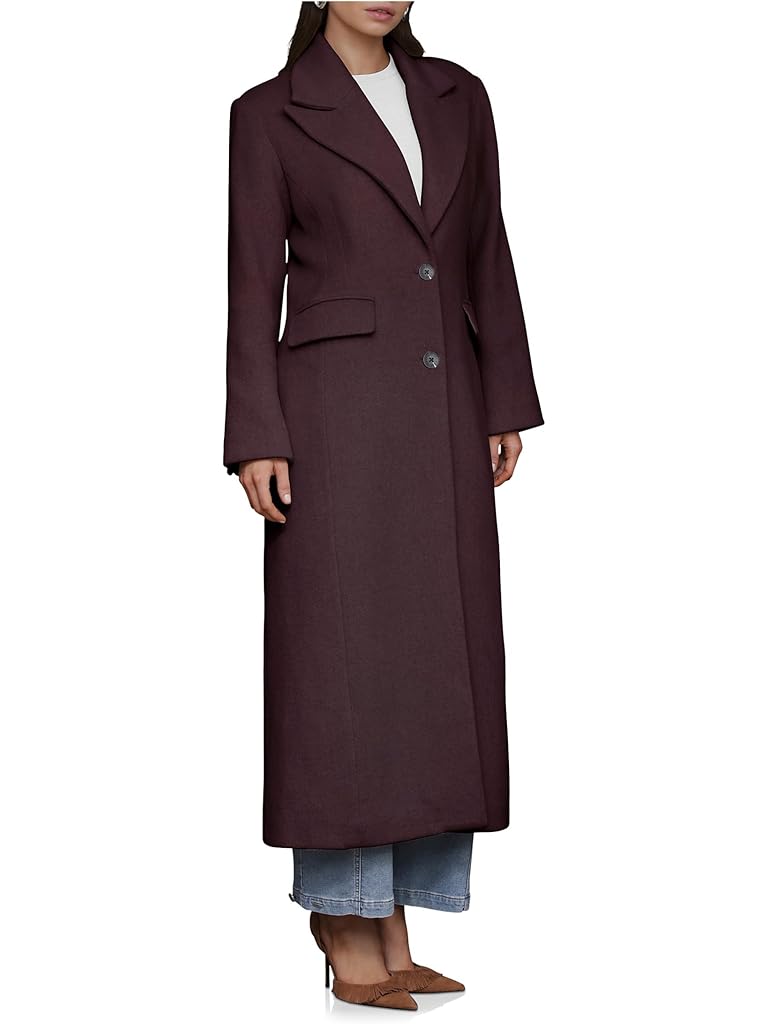 Brown Avec Les Filles Strong Shoulder Tailored Coat